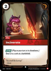 Incinerate Proving Grounds Riftbound