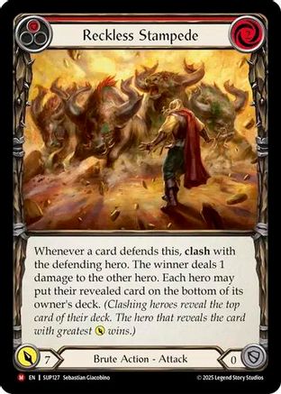 Reckless Stampede (SUP127) - Super Slam Rainbow Foil
