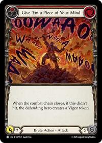 Give 'Em a Piece of Your Mind (Red) Rainbow Foil