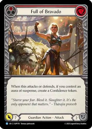Full of Bravado (Red) (SUP178) - Super Slam Rainbow Foil