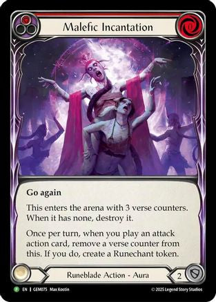 Malefic Incantation (GEM075) - GEM Pack 3 Cold Foil