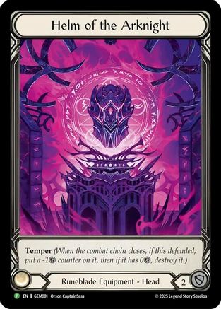 Helm of the Arknight (GEM081) - GEM Pack 3 Rainbow Foil