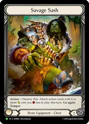 Savage Sash (GEM082) - GEM Pack 3 Rainbow Foil