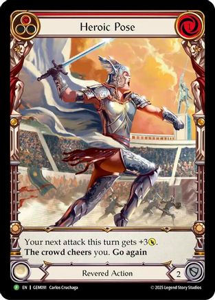 Heroic Pose (GEM091) - GEM Pack 3 Rainbow Foil
