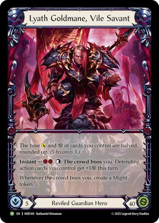 Lyath Goldmane, Vile Savant Rainbow Foil Promo