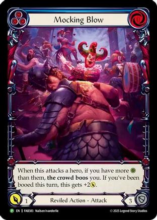 Mocking Blow (Blue) - FAB383 (FAB383) - Flesh and Blood: Promo Cards Rainbow Foil