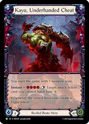 Kayo, Underhanded Cheat - HER148 (HER148) - Flesh and Blood: Promo Cards Rainbow Foil
