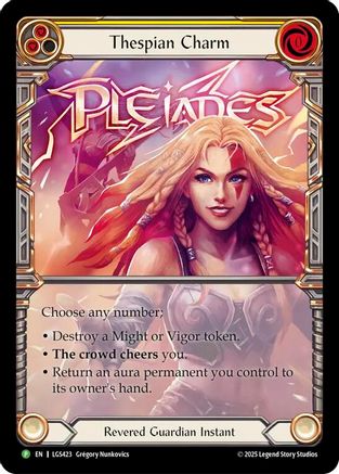 Thespian Charm - LGS423 (LGS433) - Flesh and Blood: Promo Cards Rainbow Foil