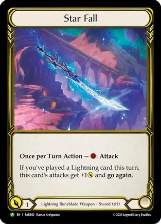 Star Fall (Golden) - FAB302 (FAB302) - Flesh and Blood: Promo Cards Cold Foil