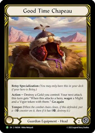 Good Time Chapeau (Golden) - FAB304 (FAB304) - Flesh and Blood: Promo Cards Cold Foil