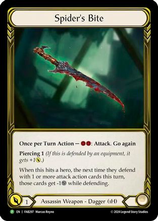 Spider's Bite (Right) (Golden) - FAB297 (FAB297) - Flesh and Blood: Promo Cards Cold Foil