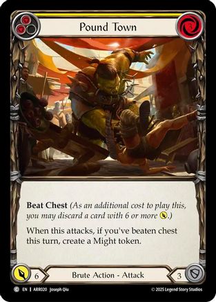 Pound Town (Yellow) (ARR020) - Armory Deck: Rhinar