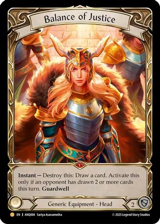 Balance of Justice (ANQ004) - Compendium of Rathe - Antiquity Pack Rainbow Foil