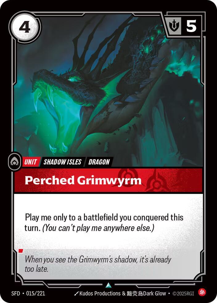 Perched Grimwyrm Rainbow Foil