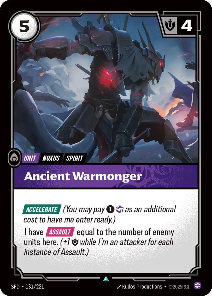 Ancient Warmonger Rainbow Foil