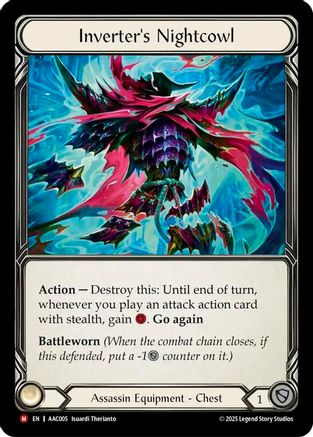 Inverter's Nightcowl (AAC005) - Armory Deck: Arakni Rainbow Foil