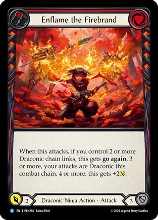 Enflame the Firebrand (PEN250) - Compendium of Rathe Rainbow Foil