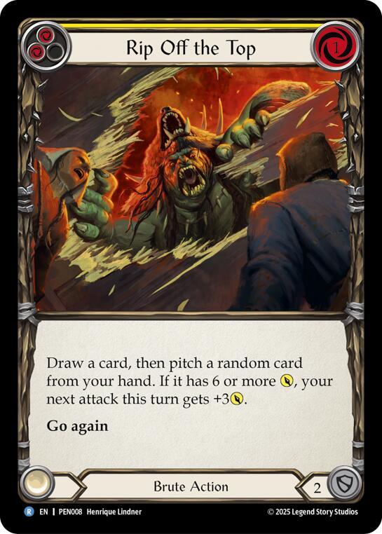 Rip Off The Top (Yellow) Rainbow Foil