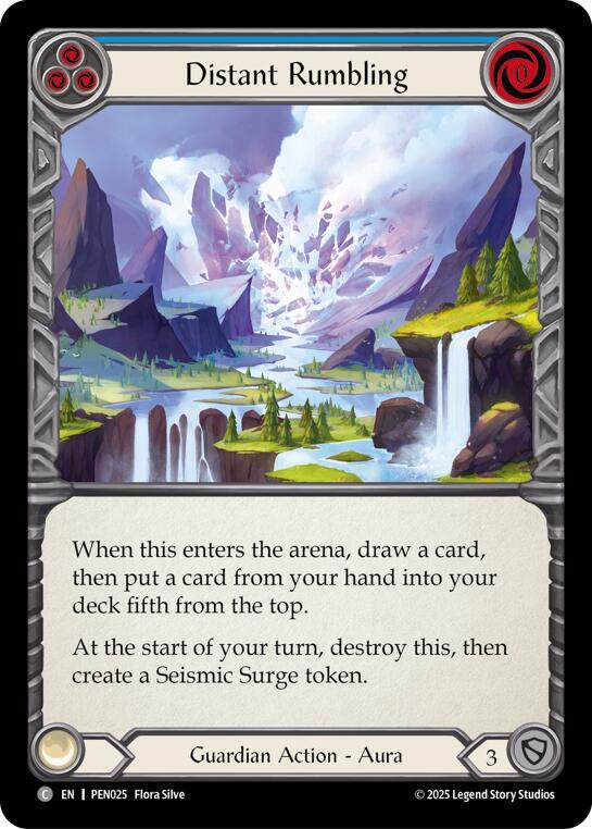 Distant Rumbling (Blue) Rainbow Foil