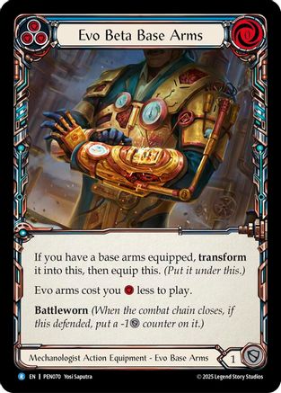 Evo Beta Base Arms (Blue) (PEN070) - Compendium of Rathe Cold Foil