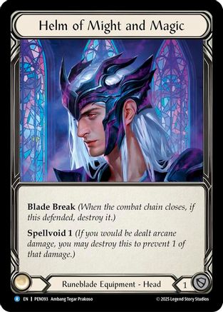 Helm Of Might And Magic (PEN093) - Compendium of Rathe Cold Foil