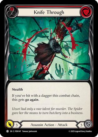 Knife Through (Red) (PEN147) - Compendium of Rathe Rainbow Foil