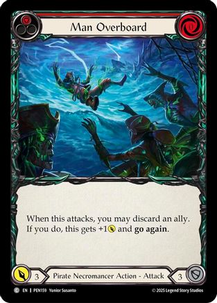 Man Overboard (Red) (PEN159) - Compendium of Rathe Rainbow Foil
