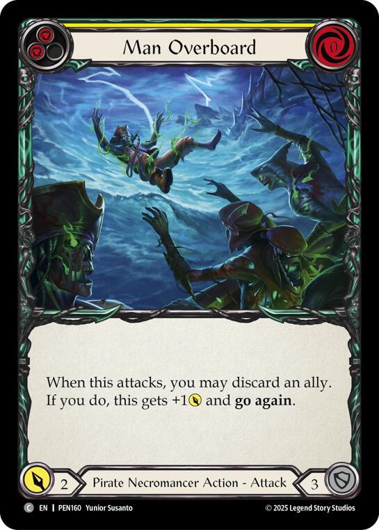 Man Overboard (Yellow) Rainbow Foil
