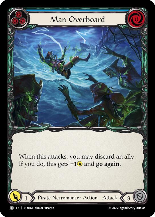 Man Overboard (Blue) Rainbow Foil