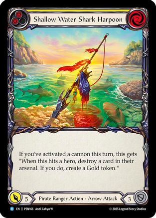 Shallow Water Shark Harpoon (Yellow) (PEN166) - Compendium of Rathe Rainbow Foil