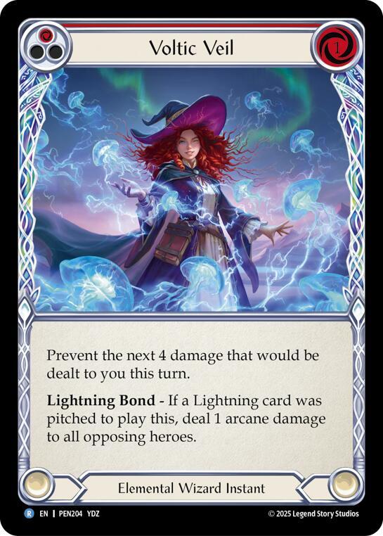 Voltic Veil (Red) Rainbow Foil