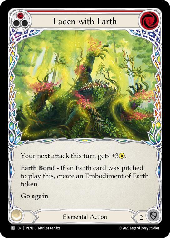 Laden With Earth (Red) Rainbow Foil