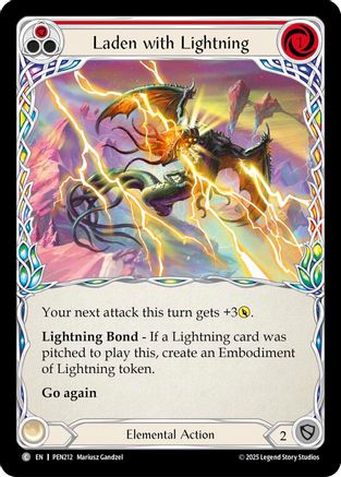 Laden With Lightning (Red) (PEN212) - Compendium of Rathe Rainbow Foil