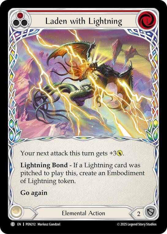 Laden With Lightning (Red) Rainbow Foil