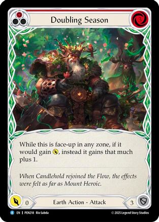 Doubling Season (Red) (PEN218) - Compendium of Rathe Rainbow Foil