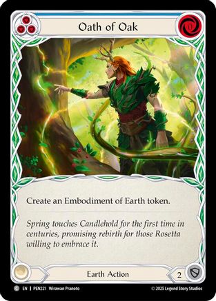 Oath Of Oak (Blue) (PEN221) - Compendium of Rathe Rainbow Foil
