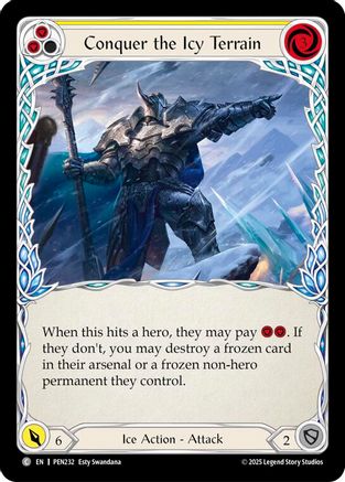 Conquer The Icy Terrain (Yellow) (PEN232) - Compendium of Rathe Rainbow Foil