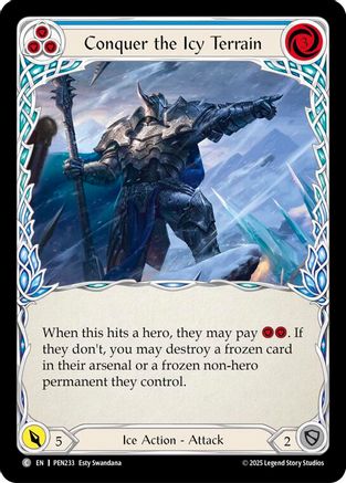 Conquer The Icy Terrain (Blue) (PEN233) - Compendium of Rathe Rainbow Foil
