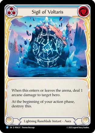 Sigil Of Voltaris (Blue) (PEN237) - Compendium of Rathe Rainbow Foil