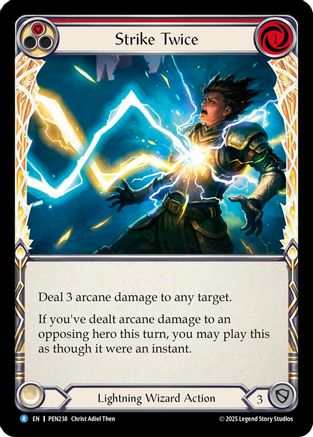 Strike Twice (Red) (PEN238) - Compendium of Rathe Rainbow Foil