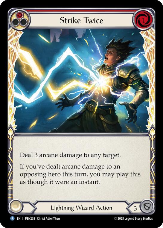Strike Twice (Red) Rainbow Foil