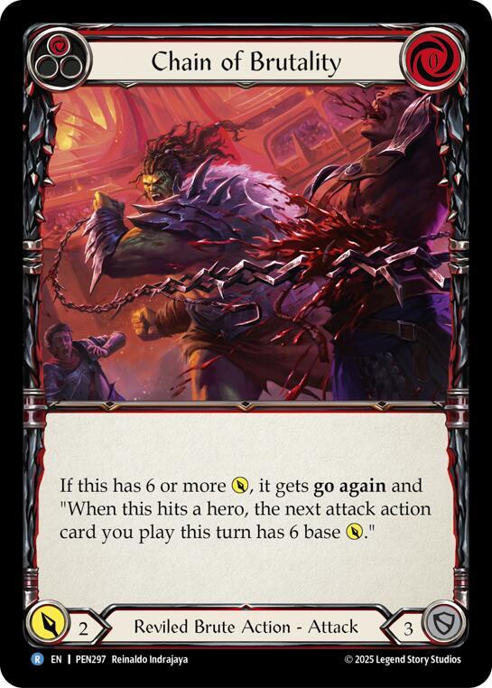 Chain of Brutality (Red) Rainbow Foil
