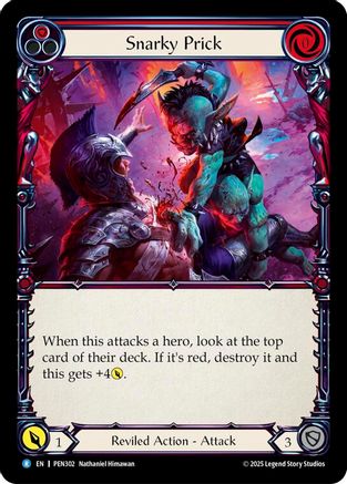 Snarky Prick (Red) (PEN302) - Compendium of Rathe