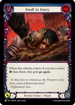 Insult To Injury (Blue) (PEN305) - Compendium of Rathe Rainbow Foil