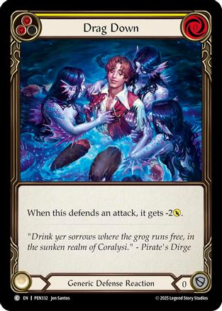 Drag Down (Yellow) (PEN332) - Compendium of Rathe Rainbow Foil