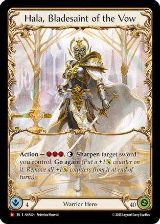 Hala, Bladesaint of the Vow (AHA001) - Armory Deck Origins: Hala Rainbow Foil