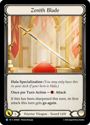 Zenith Blade (AHA002) - Armory Deck Origins: Hala Rainbow Foil