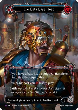 Evo Beta Base Head (Blue) (Marvel) (PEN068) - Compendium of Rathe Cold Foil