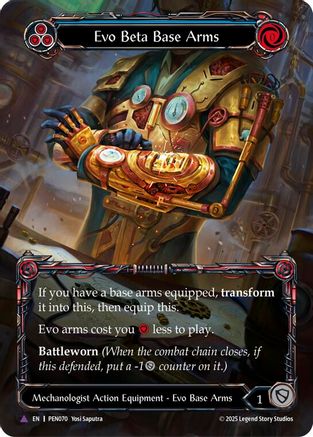 Evo Beta Base Arms (Blue) (Marvel) (PEN070) - Compendium of Rathe Cold Foil