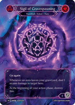 Sigil Of Gravespawning (Blue) (Marvel) (PEN098) - Compendium of Rathe Cold Foil
